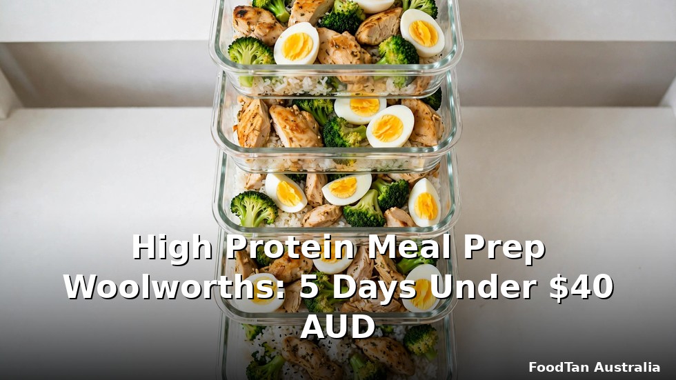 High Protein Meal Prep Woolworths: 5 Days Under $40 AUD