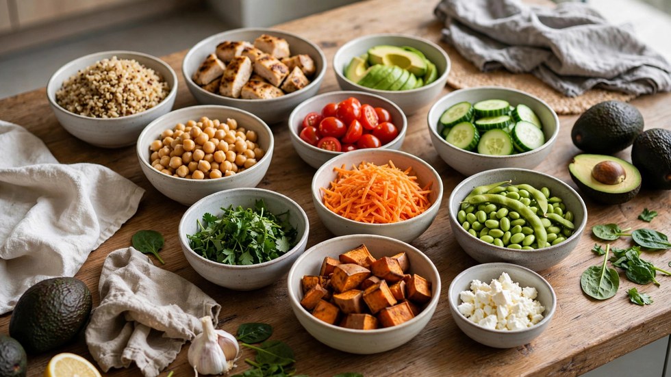 Ingredients for coles perform meal prep challenge high protein bowls under four dollars
