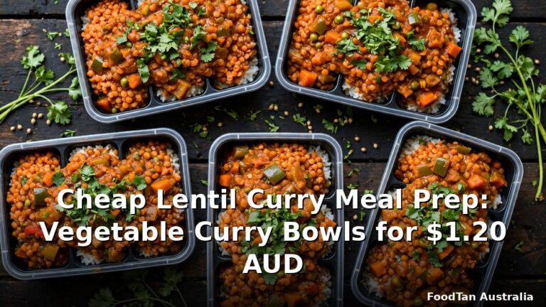 Cheap Lentil Curry Meal Prep: Vegetable Curry Bowls for $1.20 AUD
