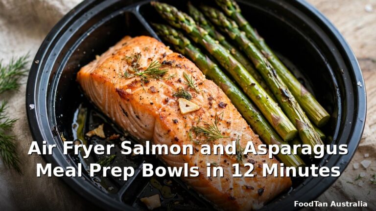 Air Fryer Salmon and Asparagus Meal Prep Bowls in 12 Minutes