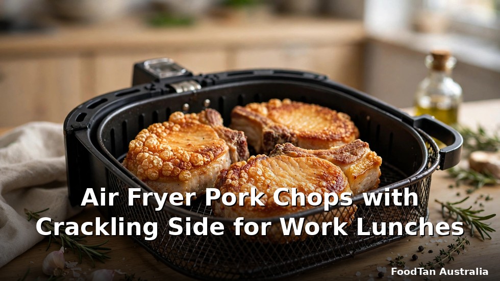 Air Fryer Pork Chops with Crackling Side for Work Lunches