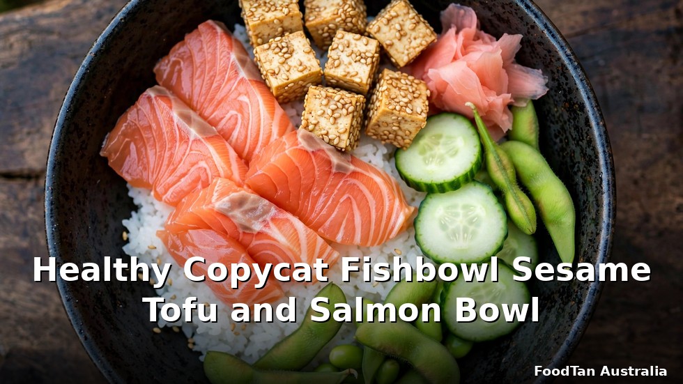 Healthy Copycat Fishbowl Sesame Tofu and Salmon Bowl