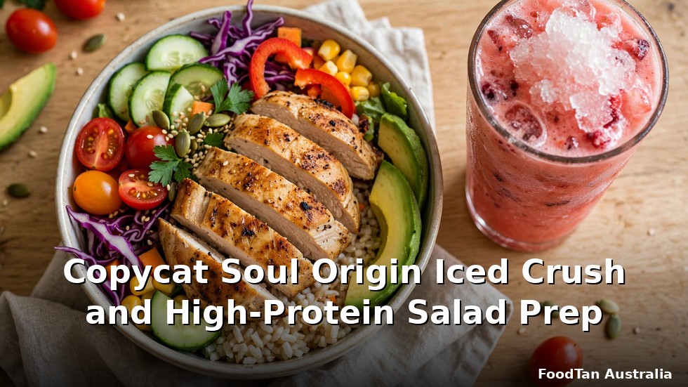 Copycat Soul Origin Iced Crush and High-Protein Salad Prep